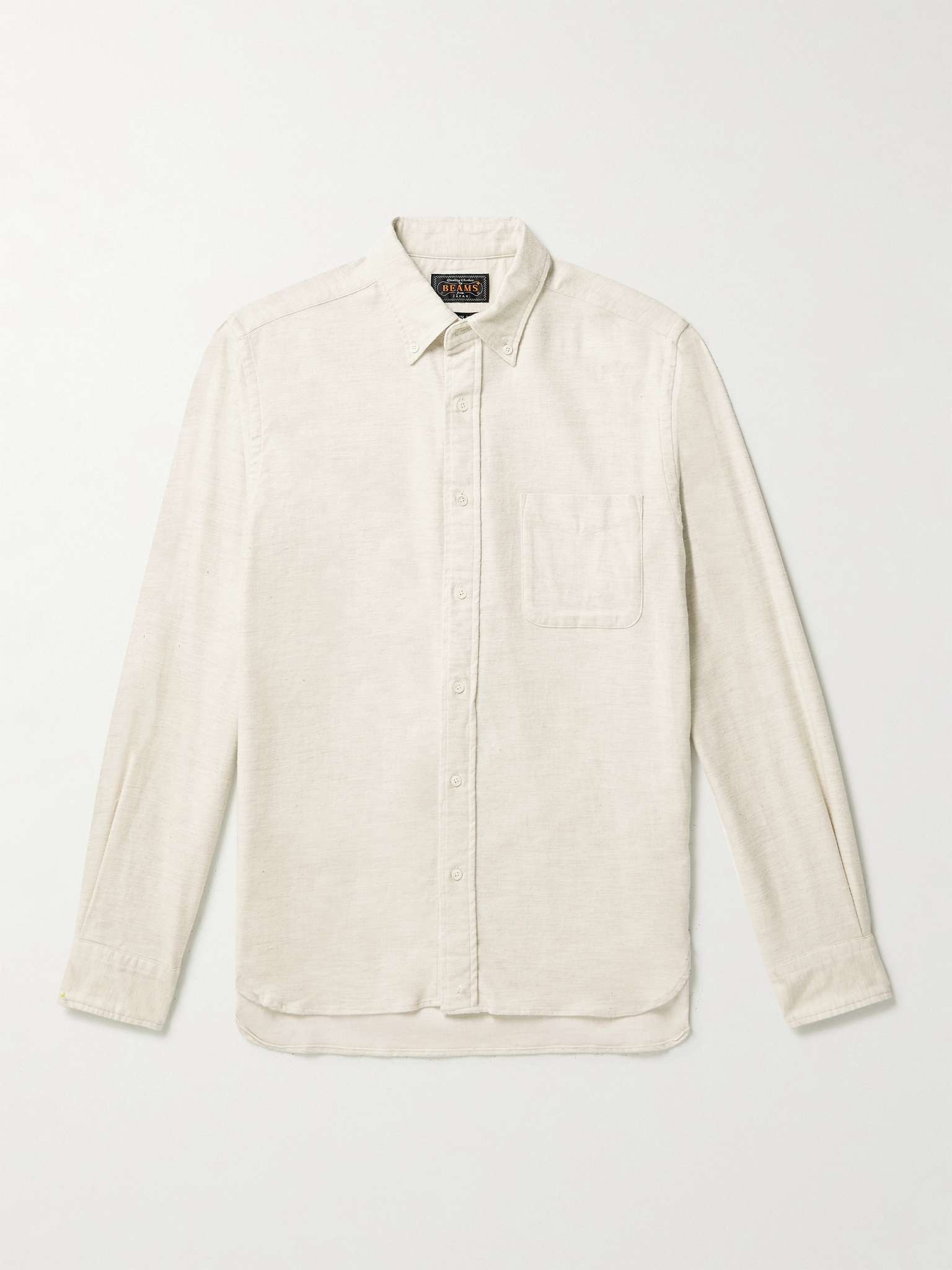 Button-Down Collar Cotton-Flannel Shirt - 1
