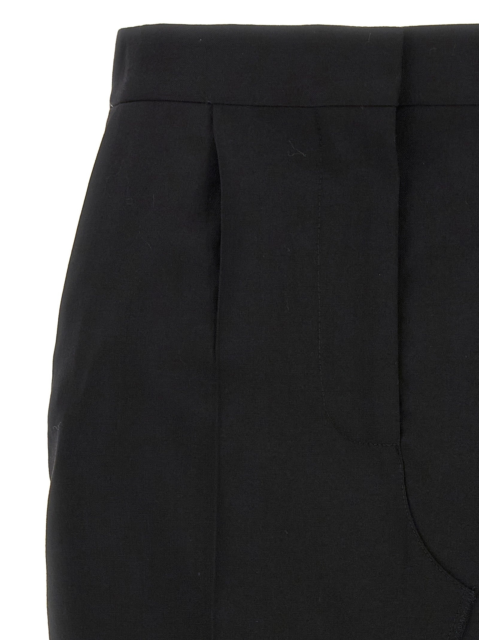 Exposed Lining Skirt Skirts Black - 3
