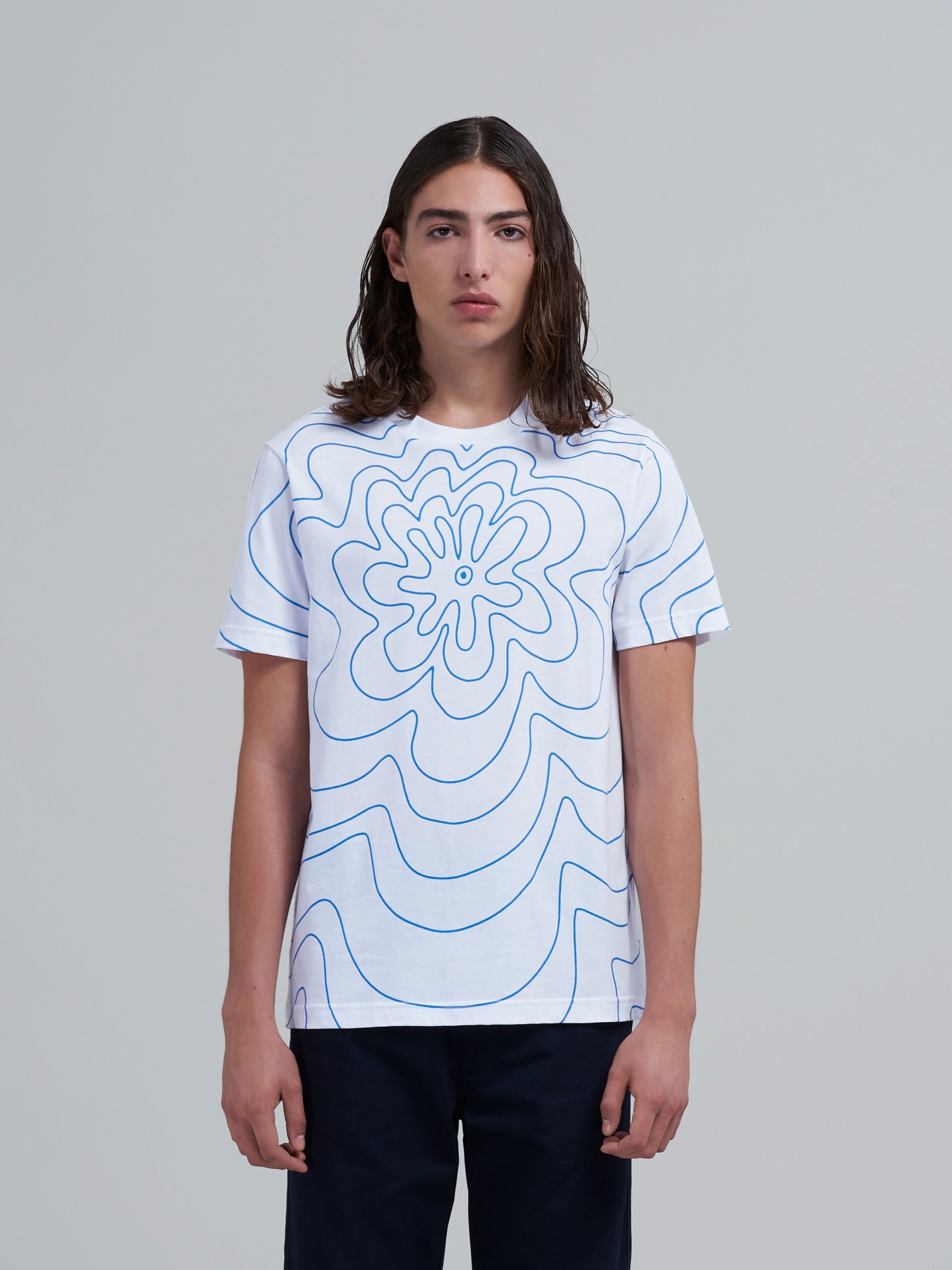 VIBRATING FLOWER PRINT BIO JERSEY T-SHIRT - 2