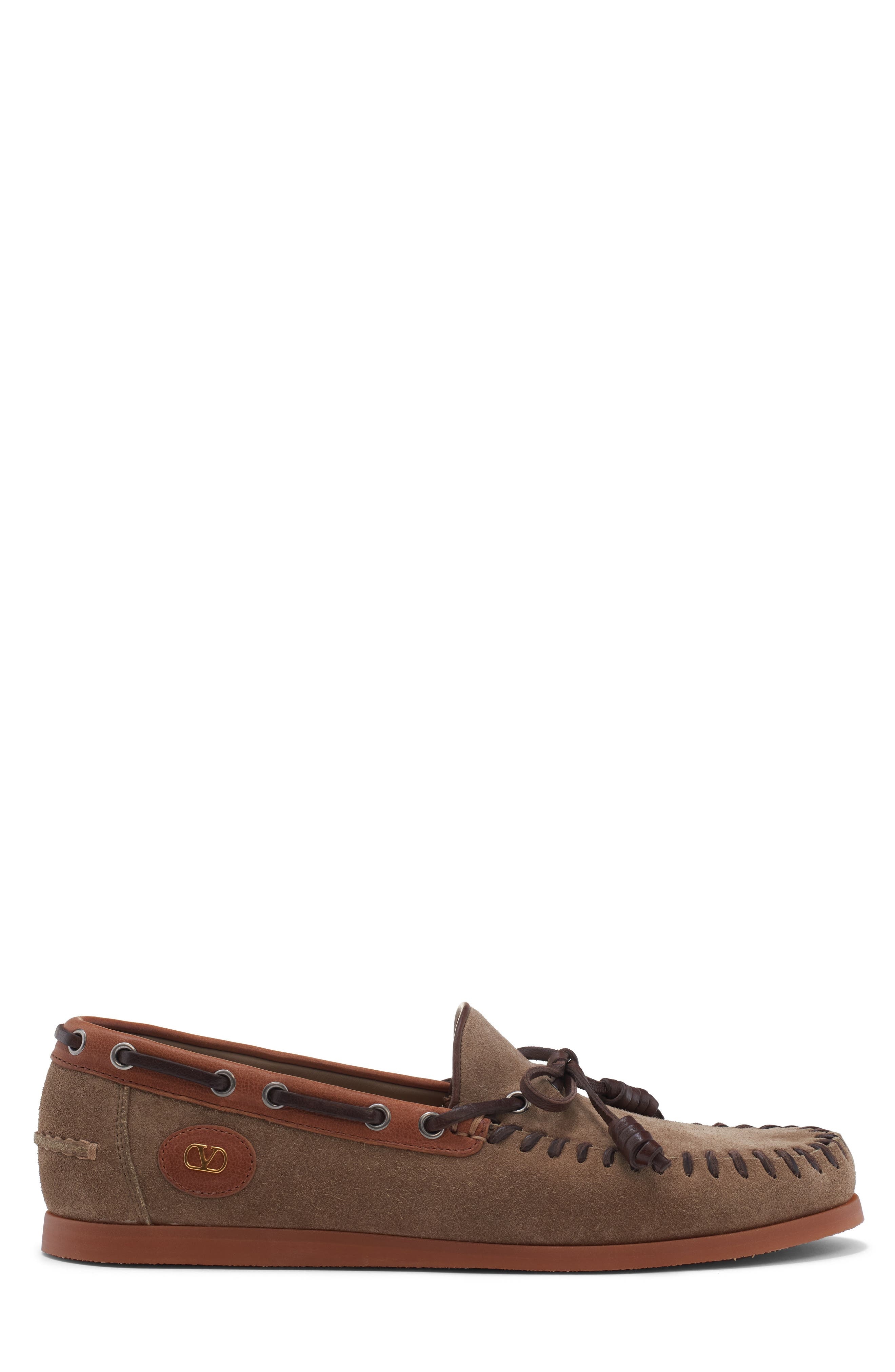 Valentino Garavani VLOGO Boat Shoe in Tobacco at Nordstrom - 3