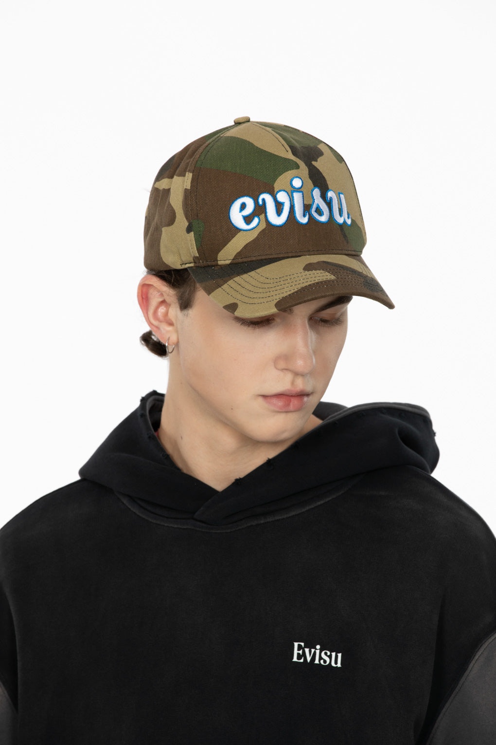 LOGO EMBROIDERY CAMO HAT - 4