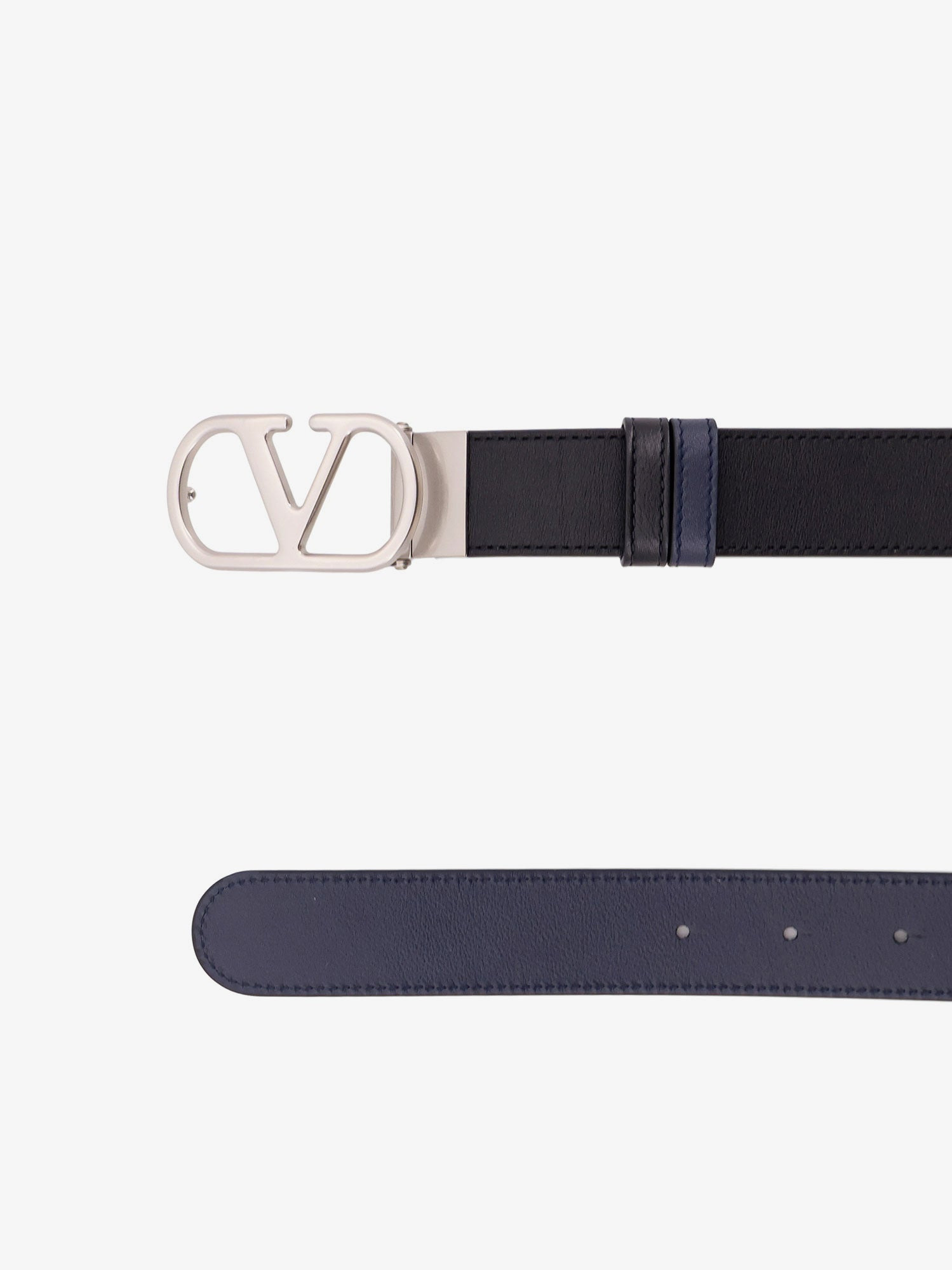 VLOGO LEATHER REVERSIBLE BELT - 2