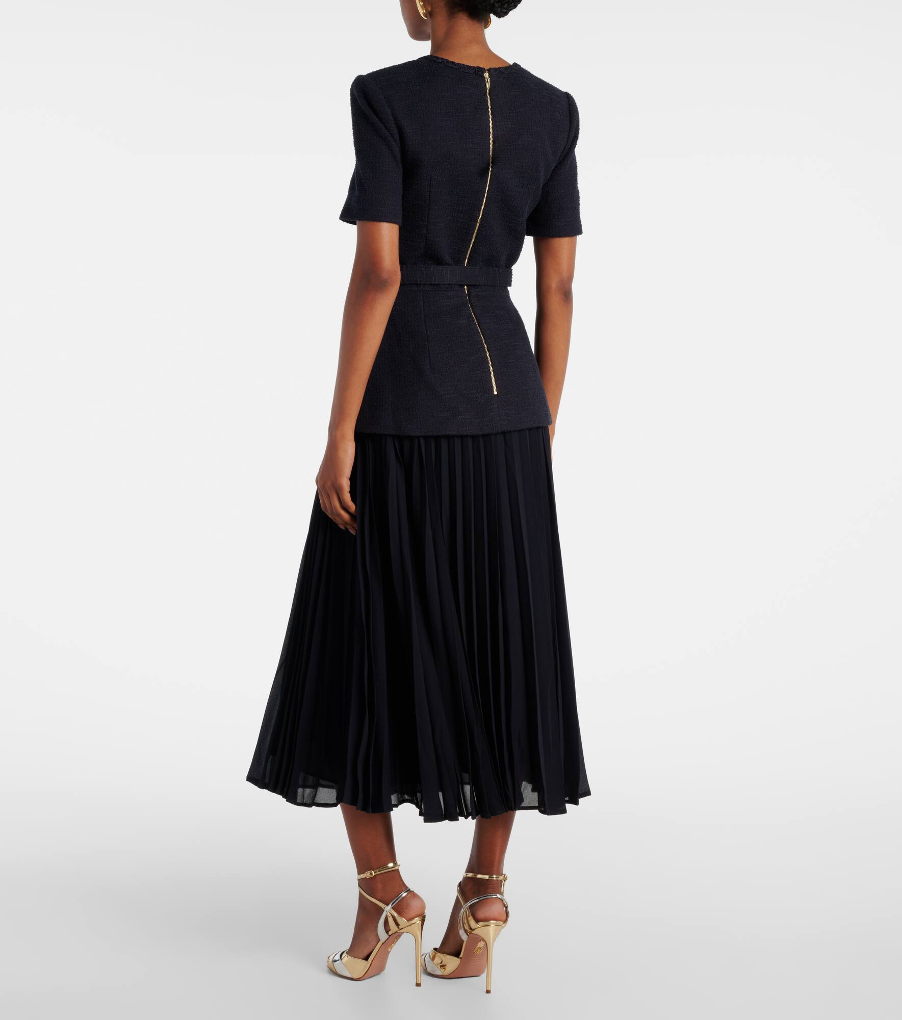 Jonie belted pleated midi dress - 3