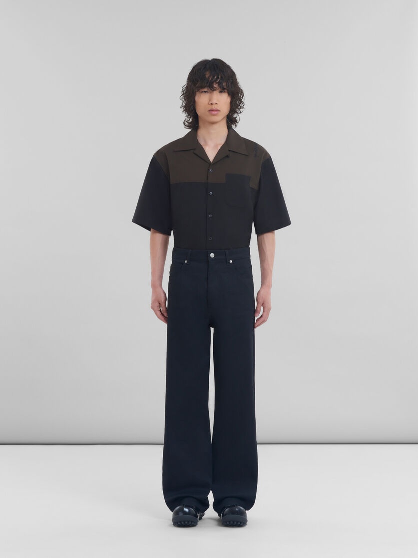 MARNI ガウチョパンツ Marni BLACK DENIM WIDE-LEG JEANS | REVERSIBLE