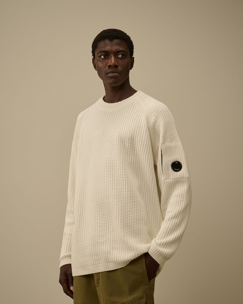 Cotton Chenille Crewneck Lens Sweater 3