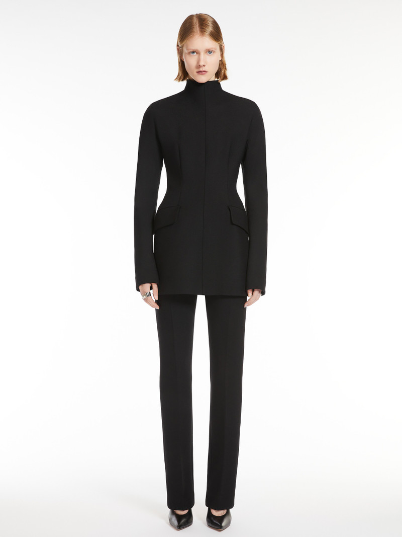 Sportmax TEFRITE12 Short stretch gabardine dress outlook