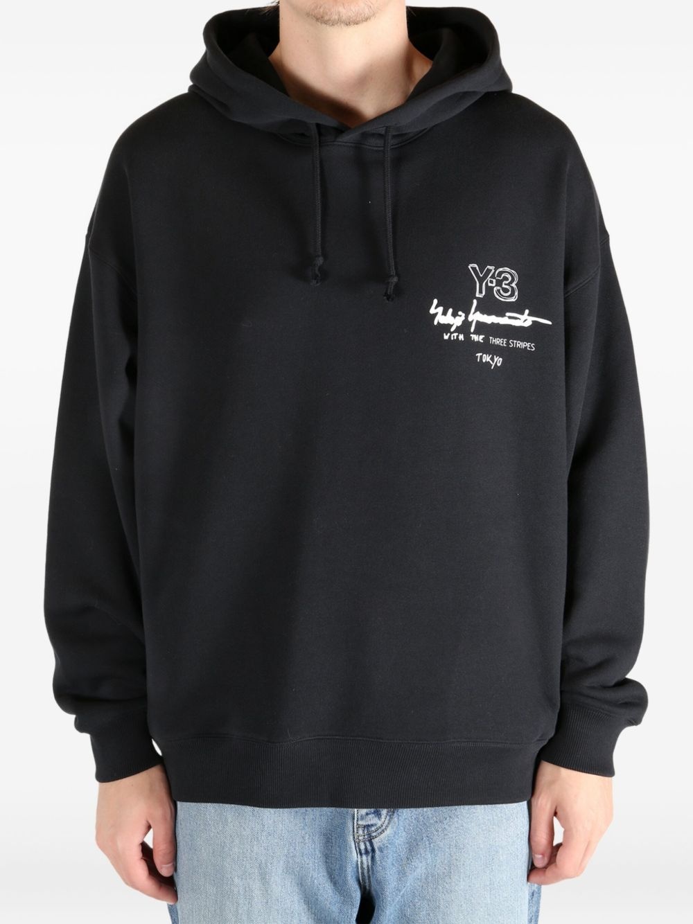 logo-print hoodie - 3