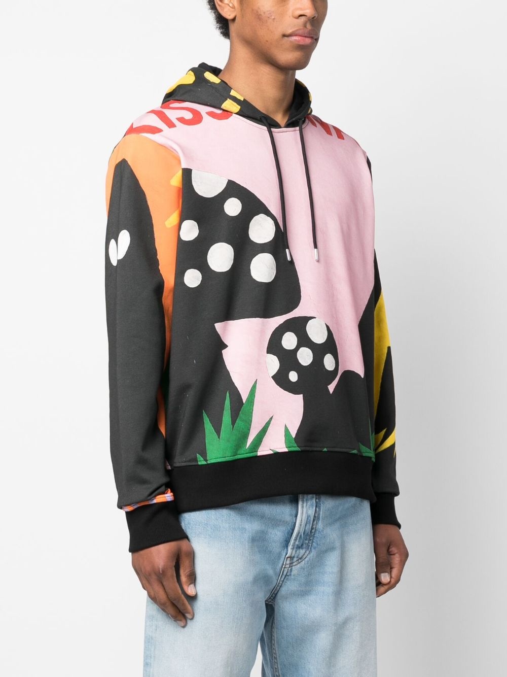 graphic-print cotton hoodie - 2