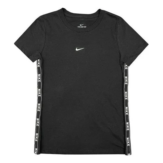 (WMNS) Nike Small logo Short Sleeve 'Black' DC0575-010 - 1