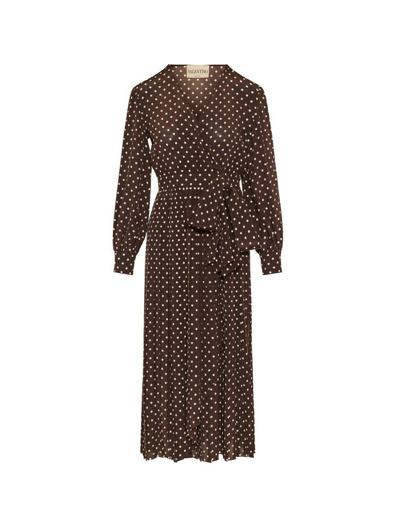 polka-dot tie-waist midi dress 1