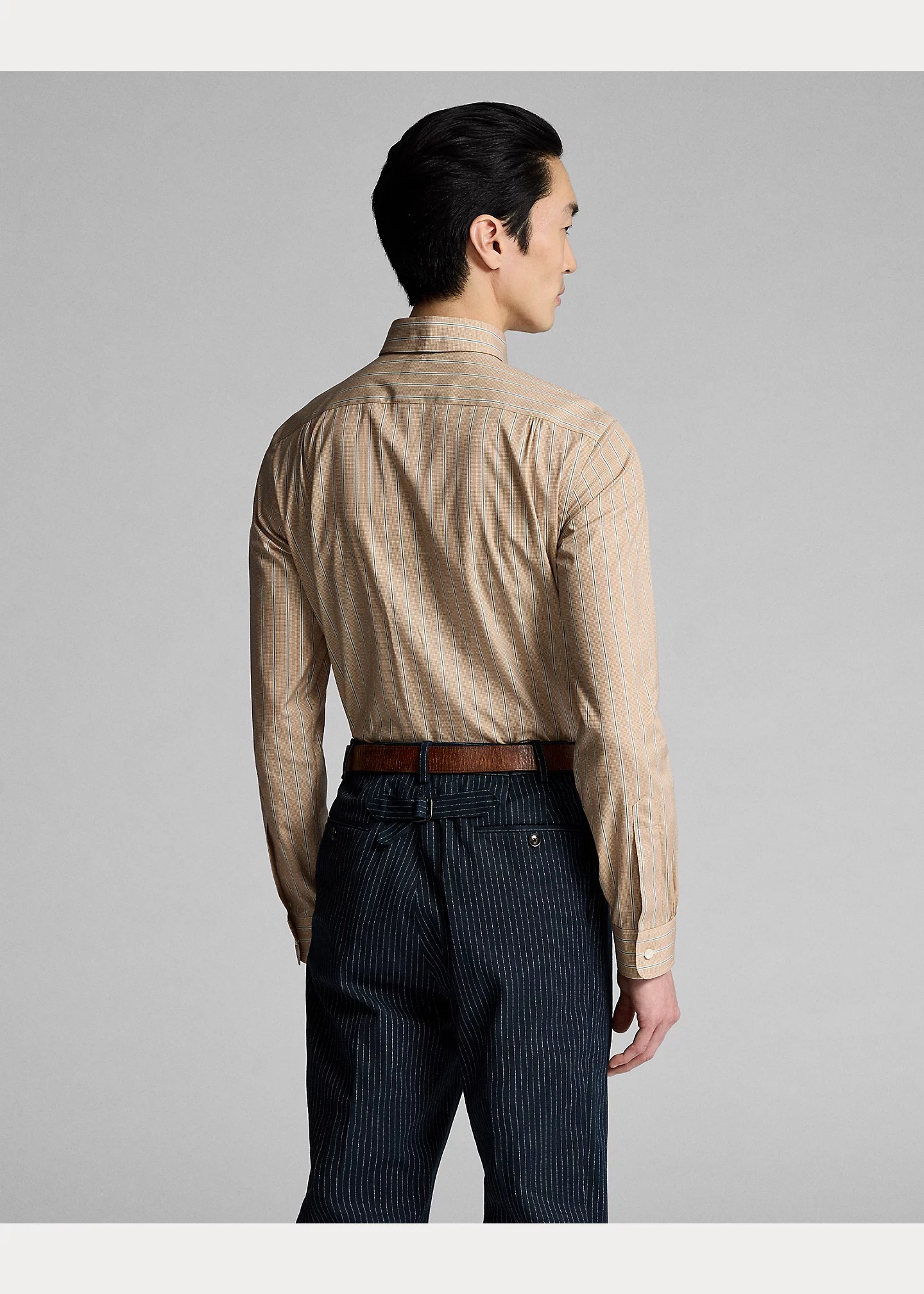 Slim Fit Stripe-Print Woven Shirt - 4