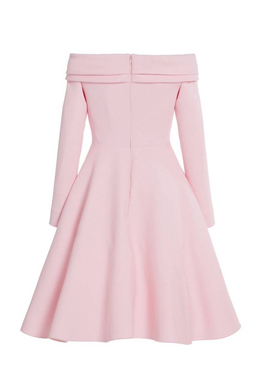 Off Shoulder Fit and Flare Dress - 5