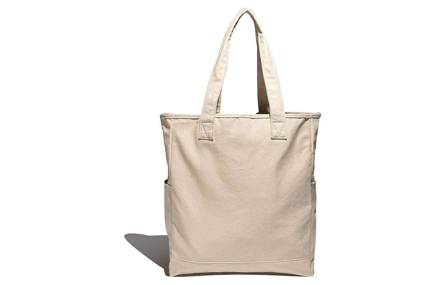 adidas Large logo Sports Minimalistic Canvas Tote Creamy White Shoulder Bag GN8872 - 3