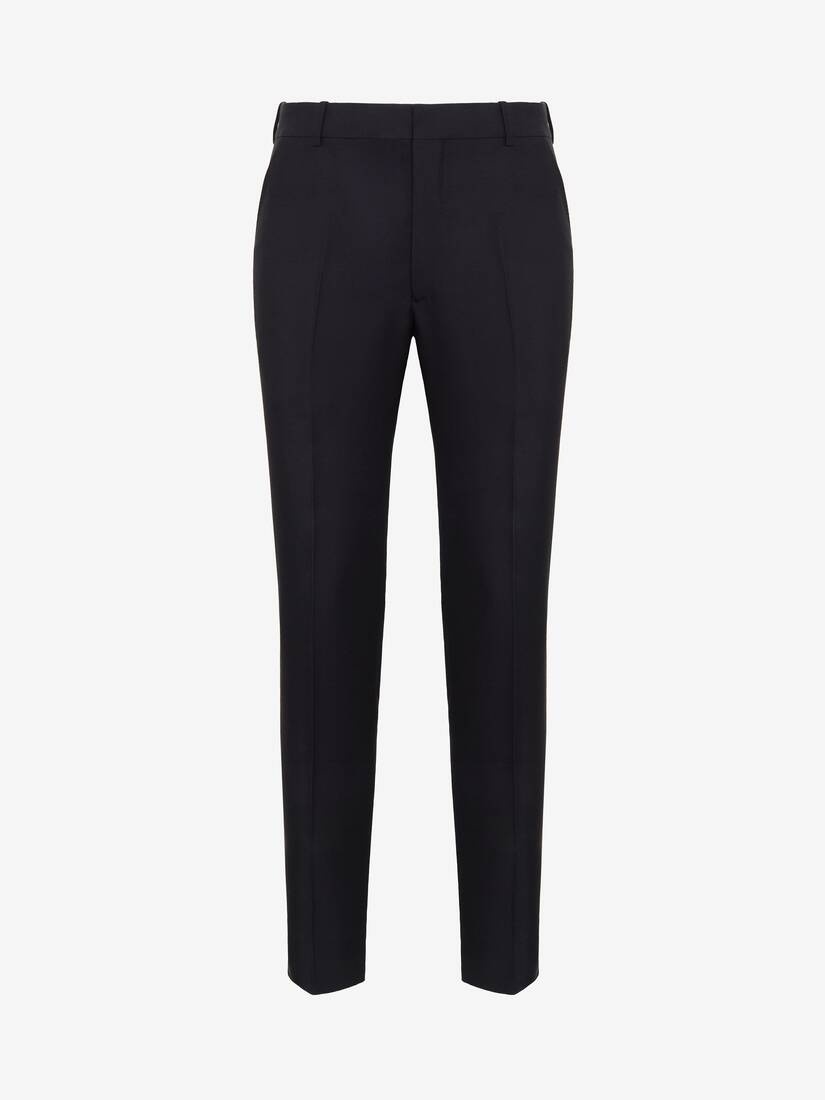 Men's Tailored Cigarette Trousers in Navy - 1