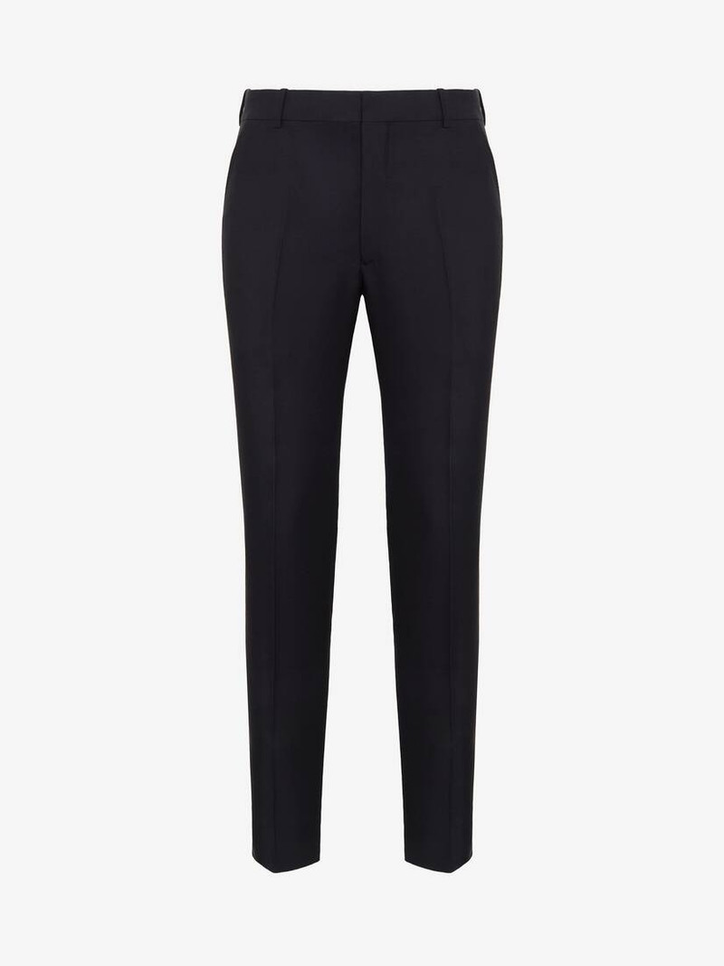 Men's Tailored Cigarette Trousers in Navy 1
