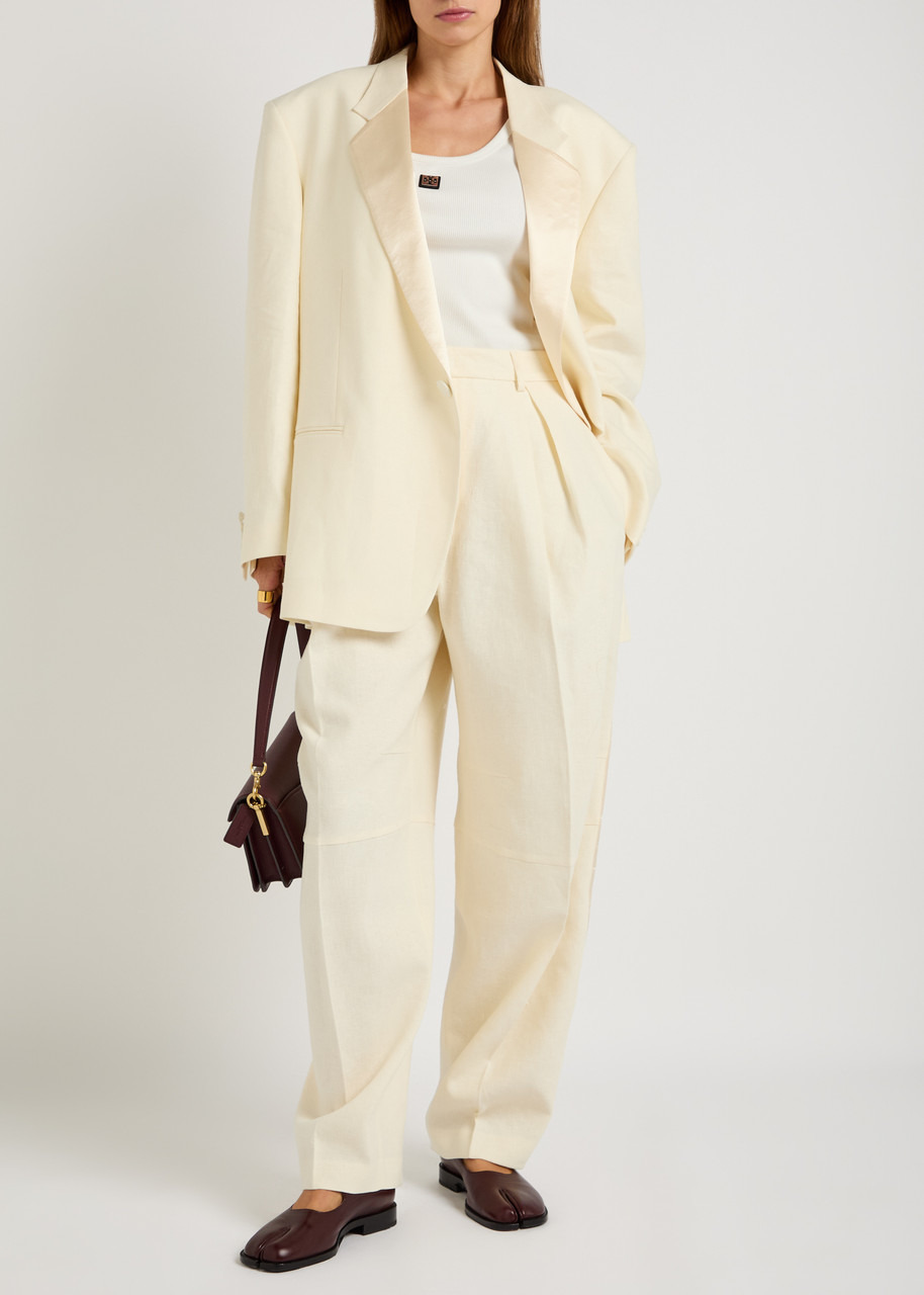Armarium Ariele Barrel-leg Stretch-linen Trousers - 4