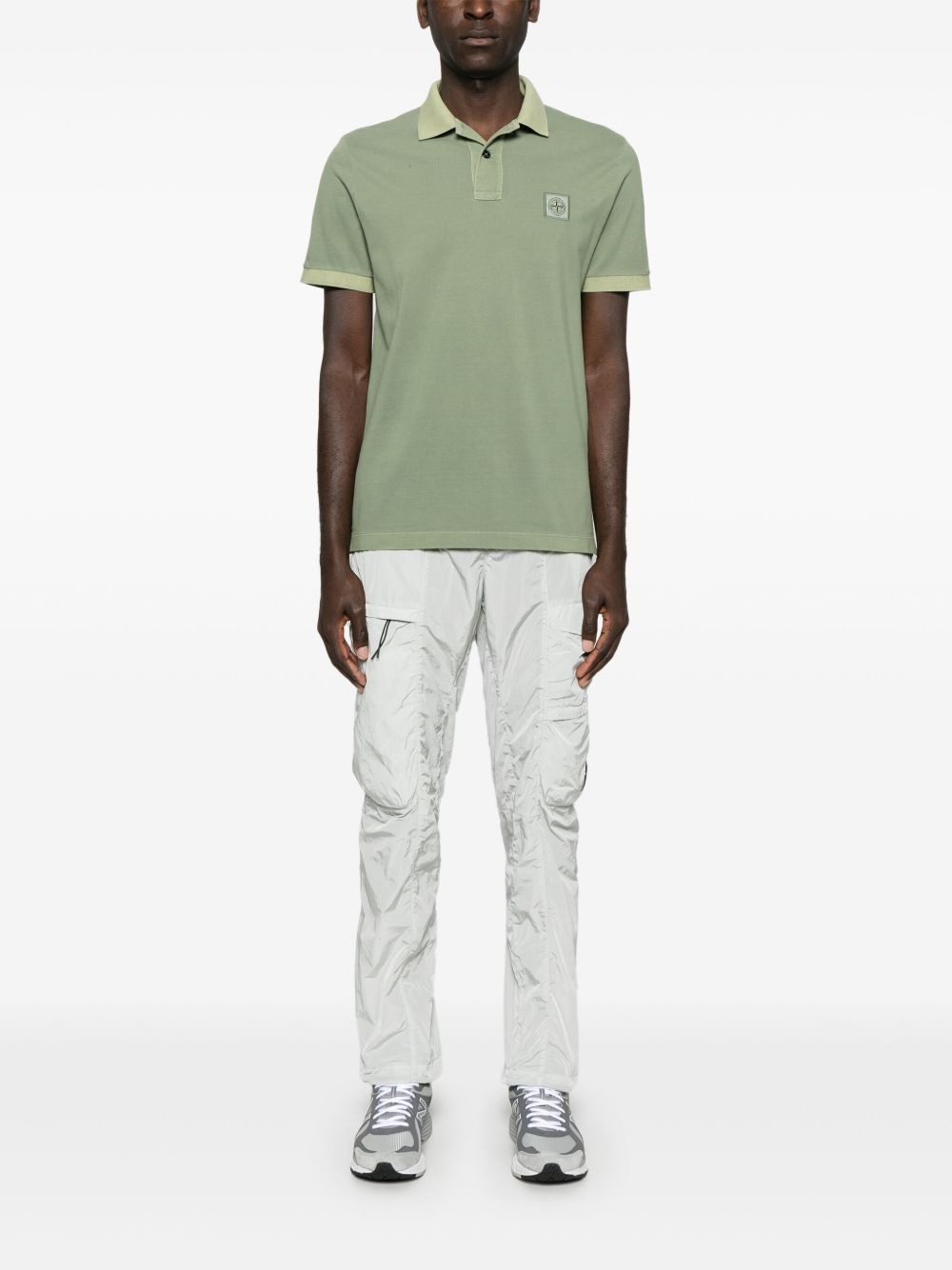 Compass-patch polo shirt - 2