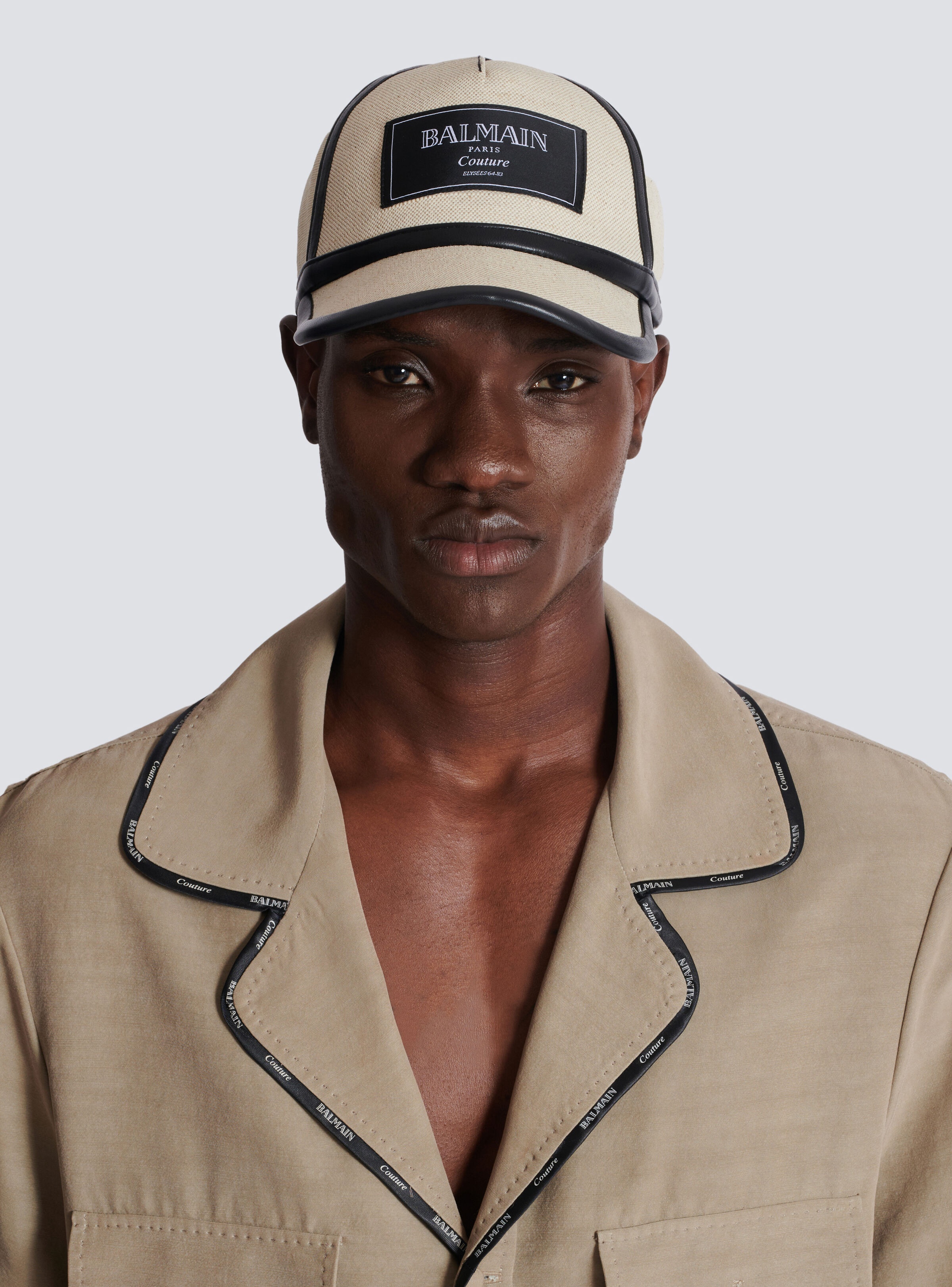 Canvas cap with Balmain Couture label - 2
