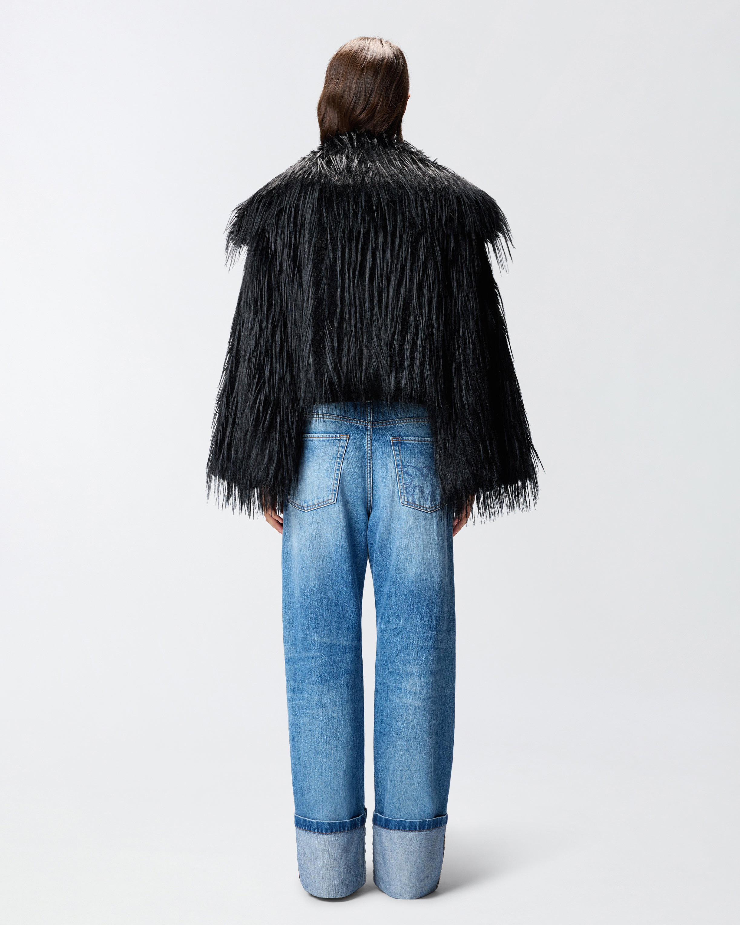 FUR-EFFECT PEA COAT - 4