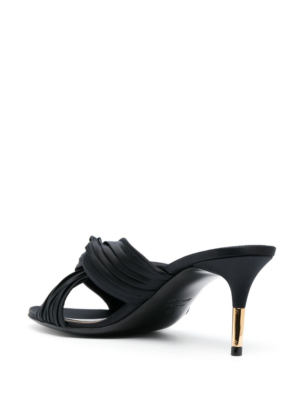 knot-detail 75mm pleated mules - 3