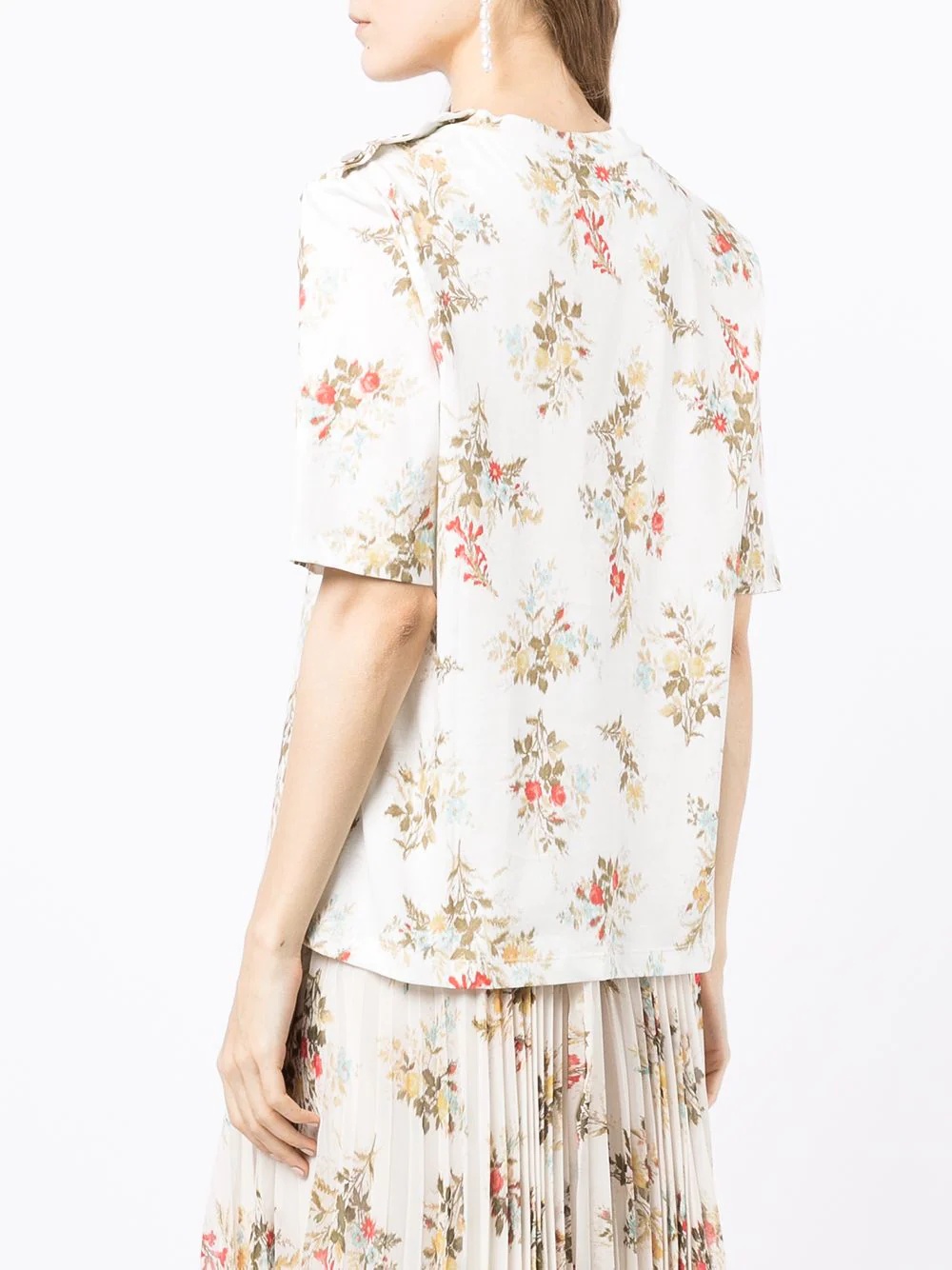 floral-print cotton T-shirt - 4