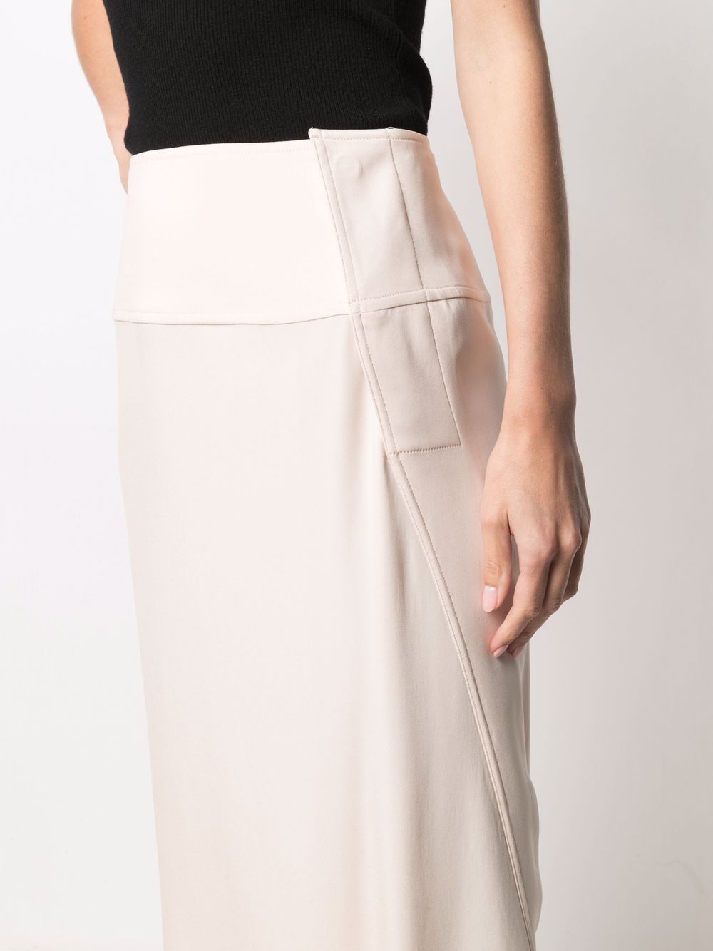 high-waisted asymmetric skirt - 5