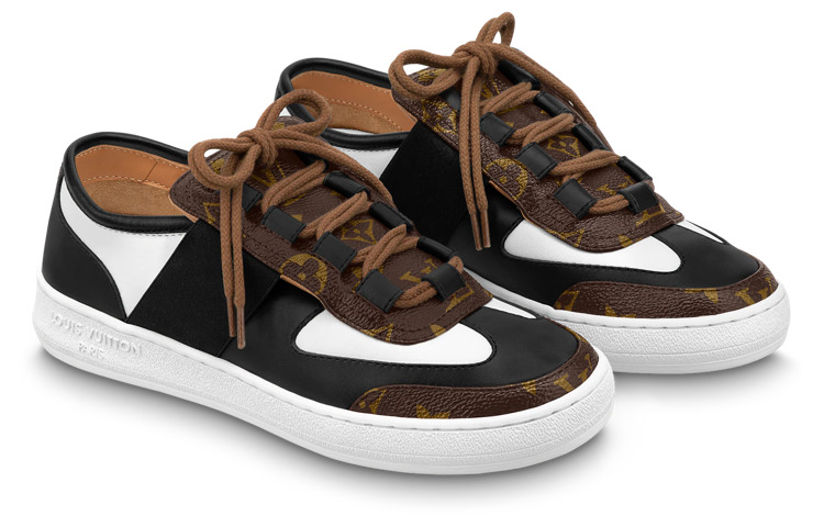 (WMNS) LOUIS VUITTON Lous Sneakers 'Black with Brown Monogram Deco' 1AAW04 - 2