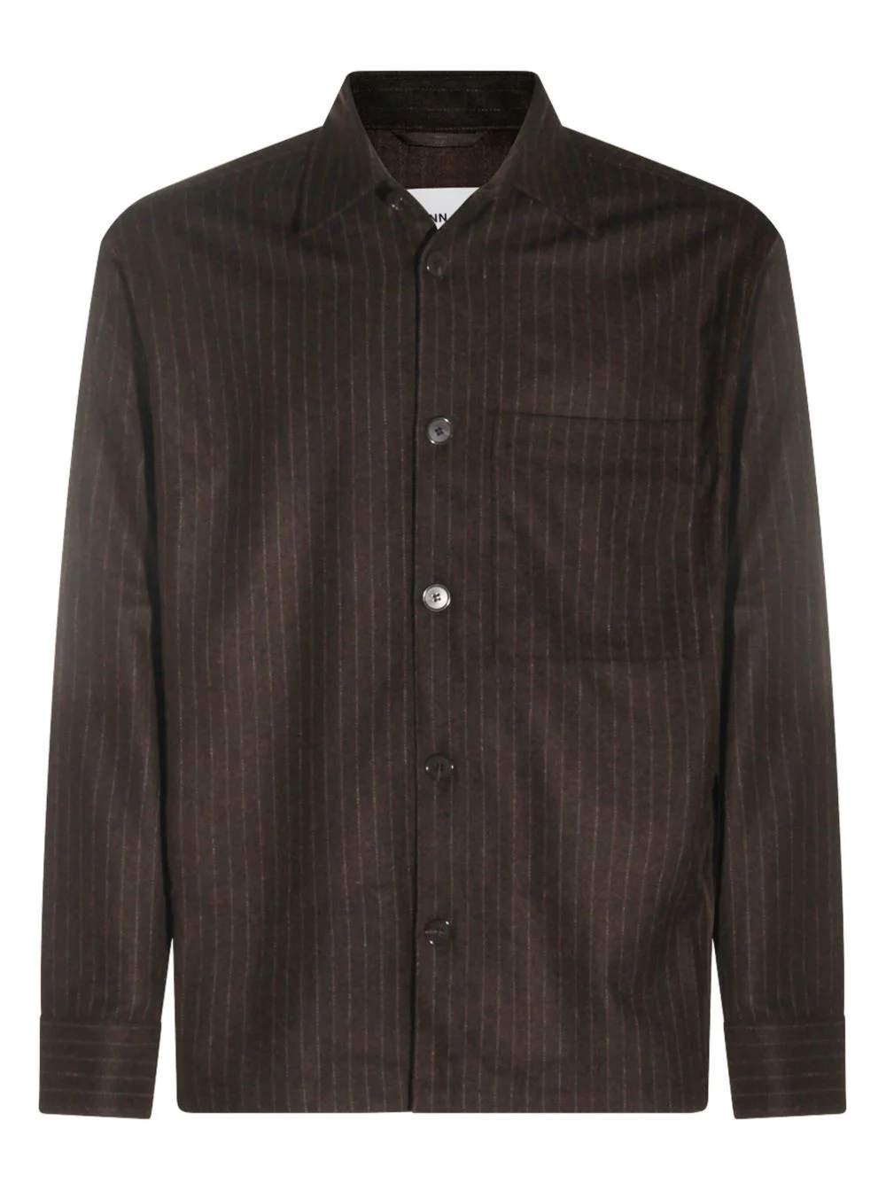 pinstripe-print shirt - 1