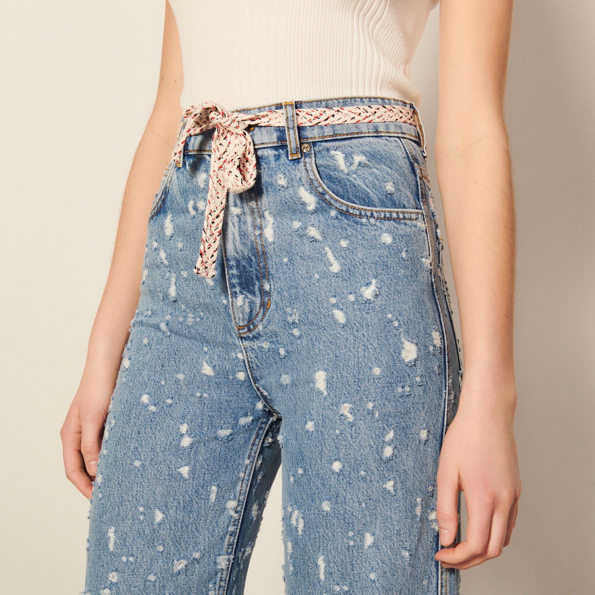 Torn effect jeans - 5