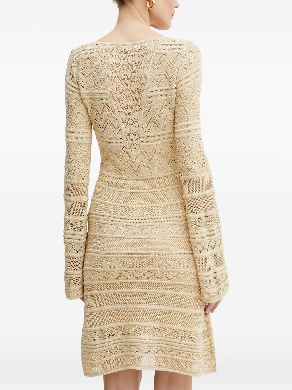 bell-sleeve knit mini dress - 3
