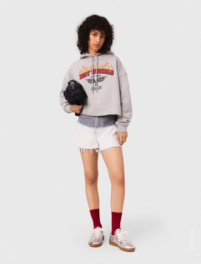 Embroidered logo cropped sweatshirt 5