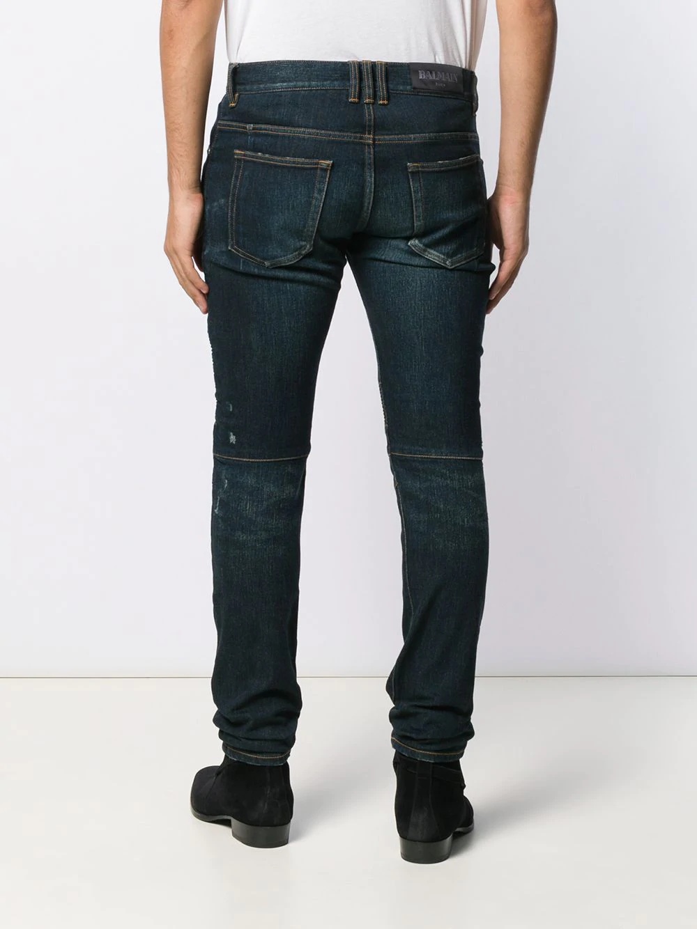 distressed skinny jeans - 4