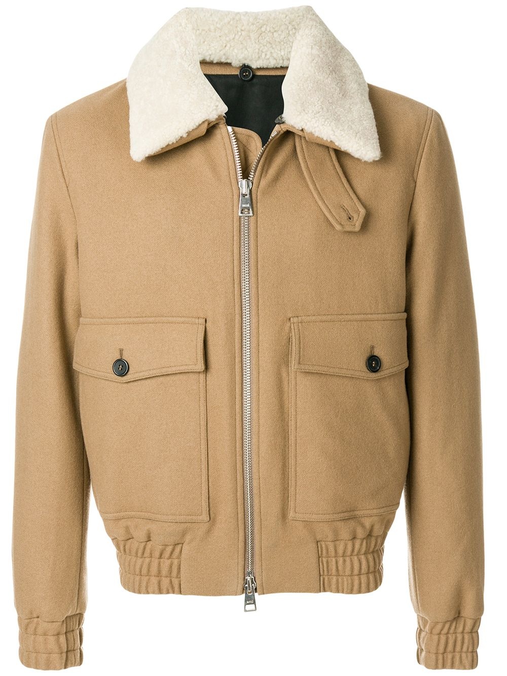 Shearling Collar Zipped Jacket - 1