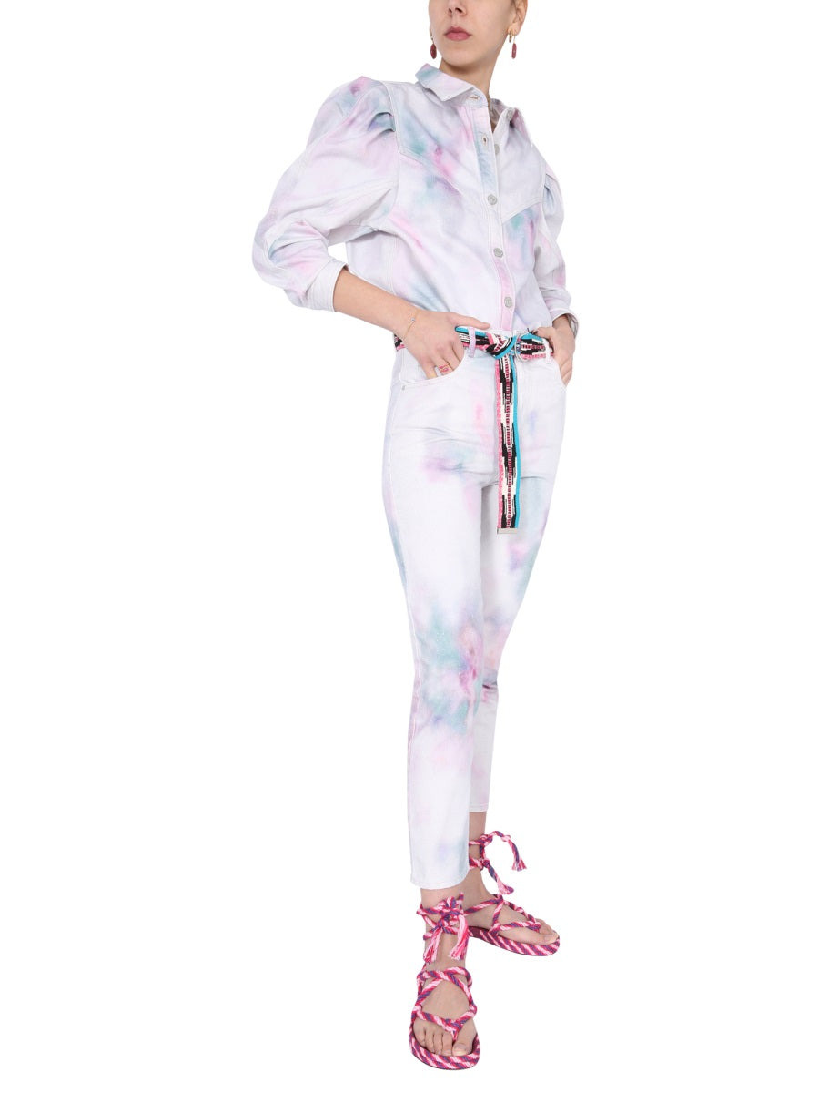 "Wool" Printed Jeans - 2