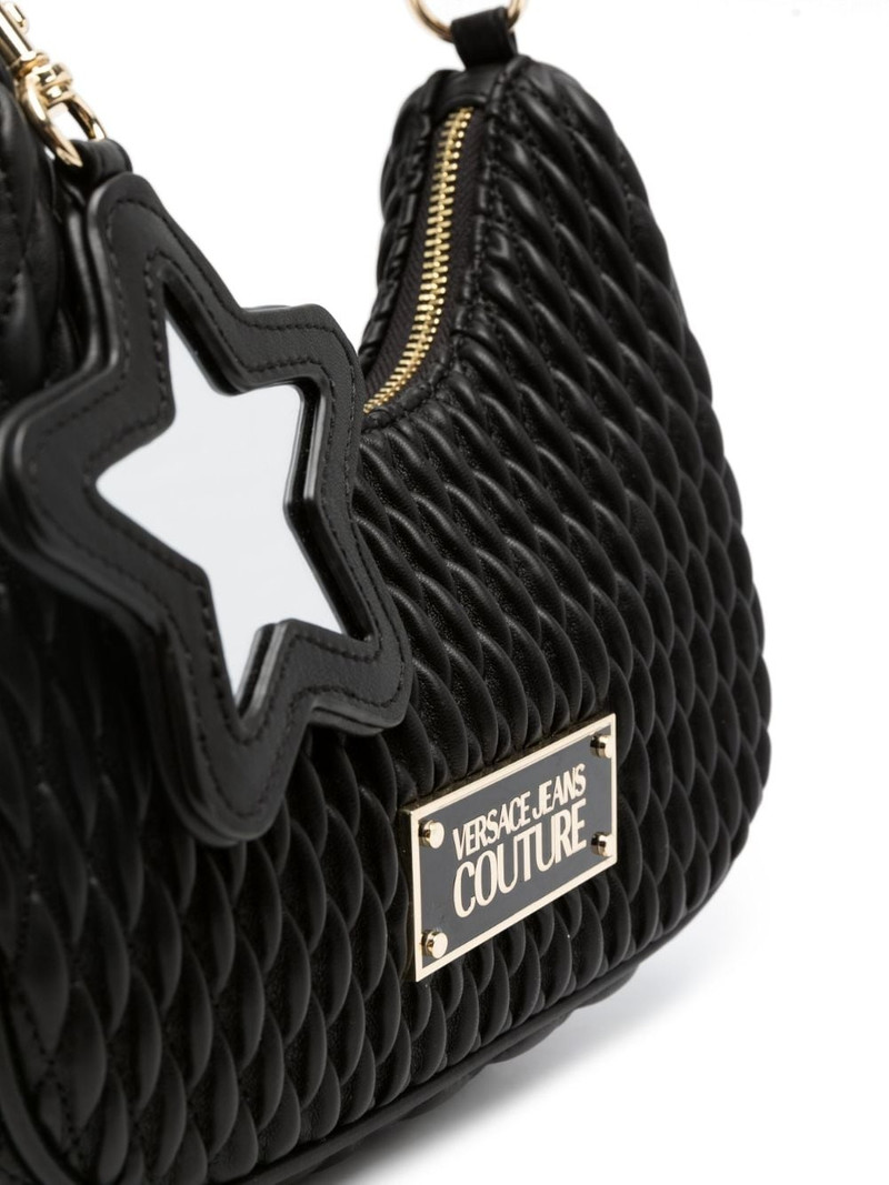 logo-plaque quilted shoulder bag 5