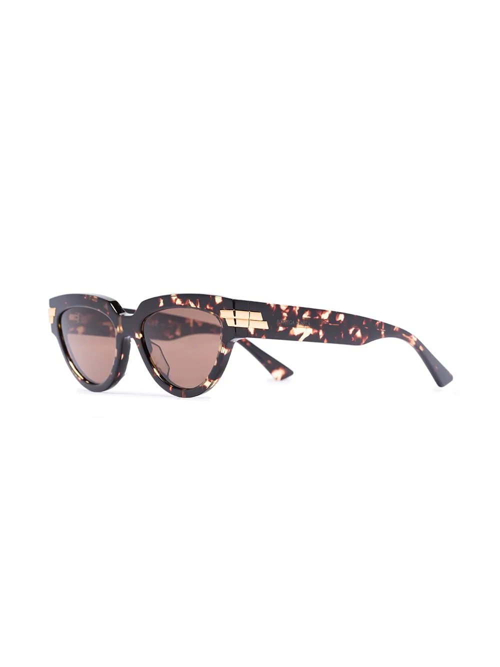 tortoiseshell-effect cat-eye sunglasses - 3