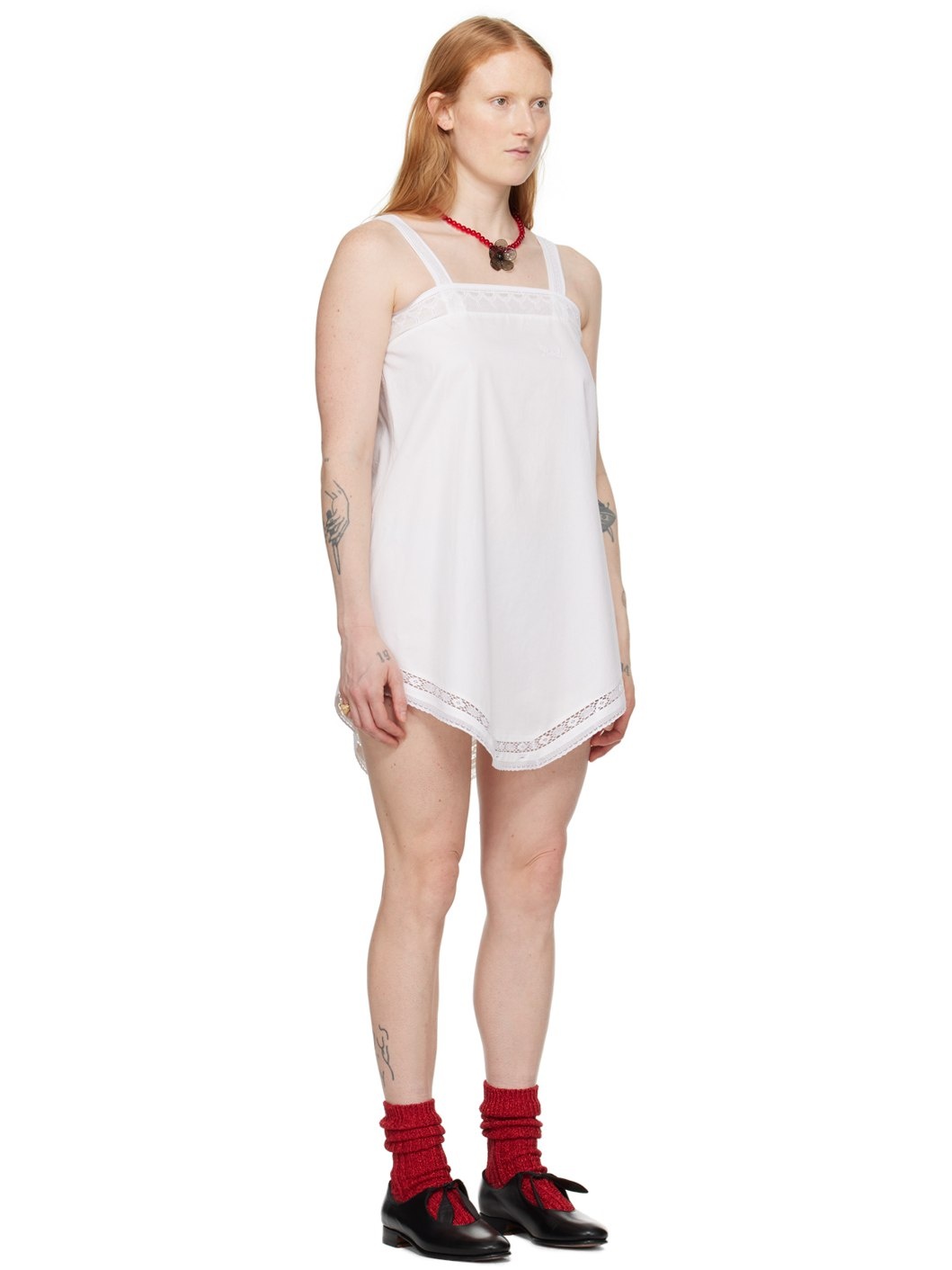 White Convertible Teddy Minidress - 3