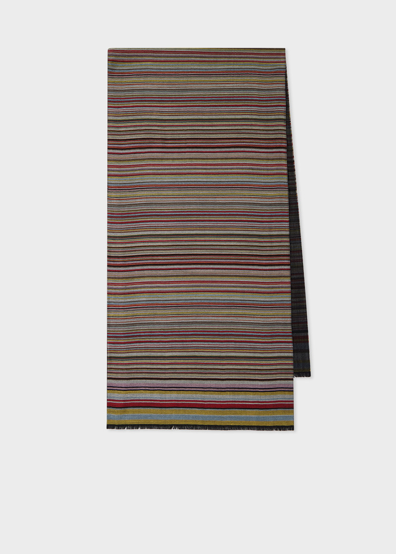 Paul Smith Women's Black 'Boston' Bag & 'Signature Stripe' Scarf Set outlook