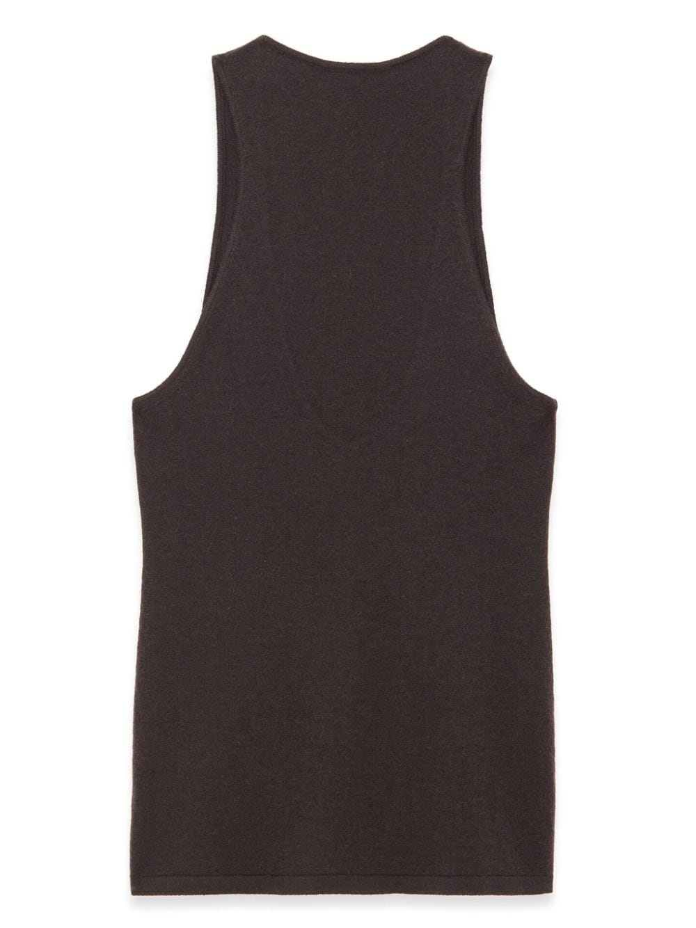 plunging U-neck cashmere tank top - 2