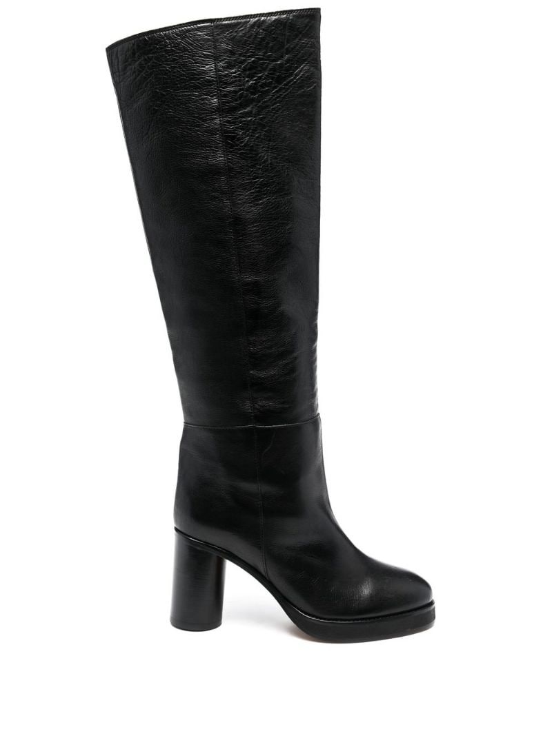 leather knee-high boots - 1