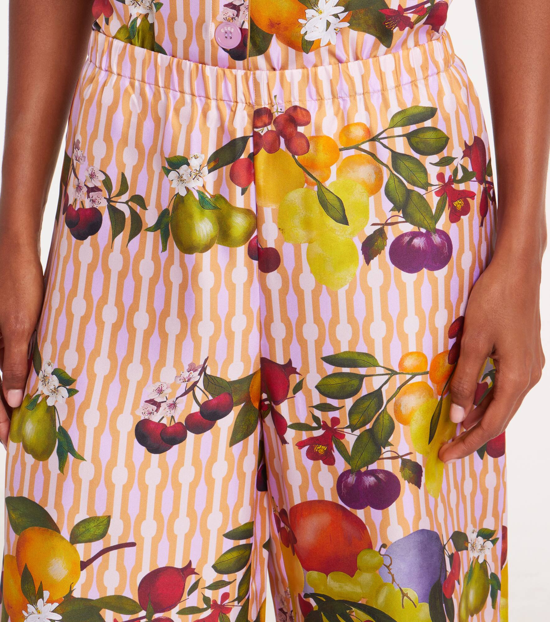 Cannelle silk twill wide-leg pants - 4