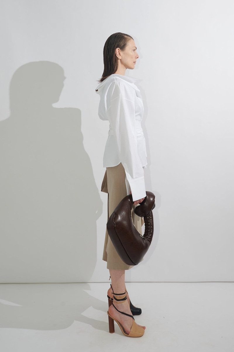 ASYMMETRIC GERALDINE SHOES BEIGE BLACK 7