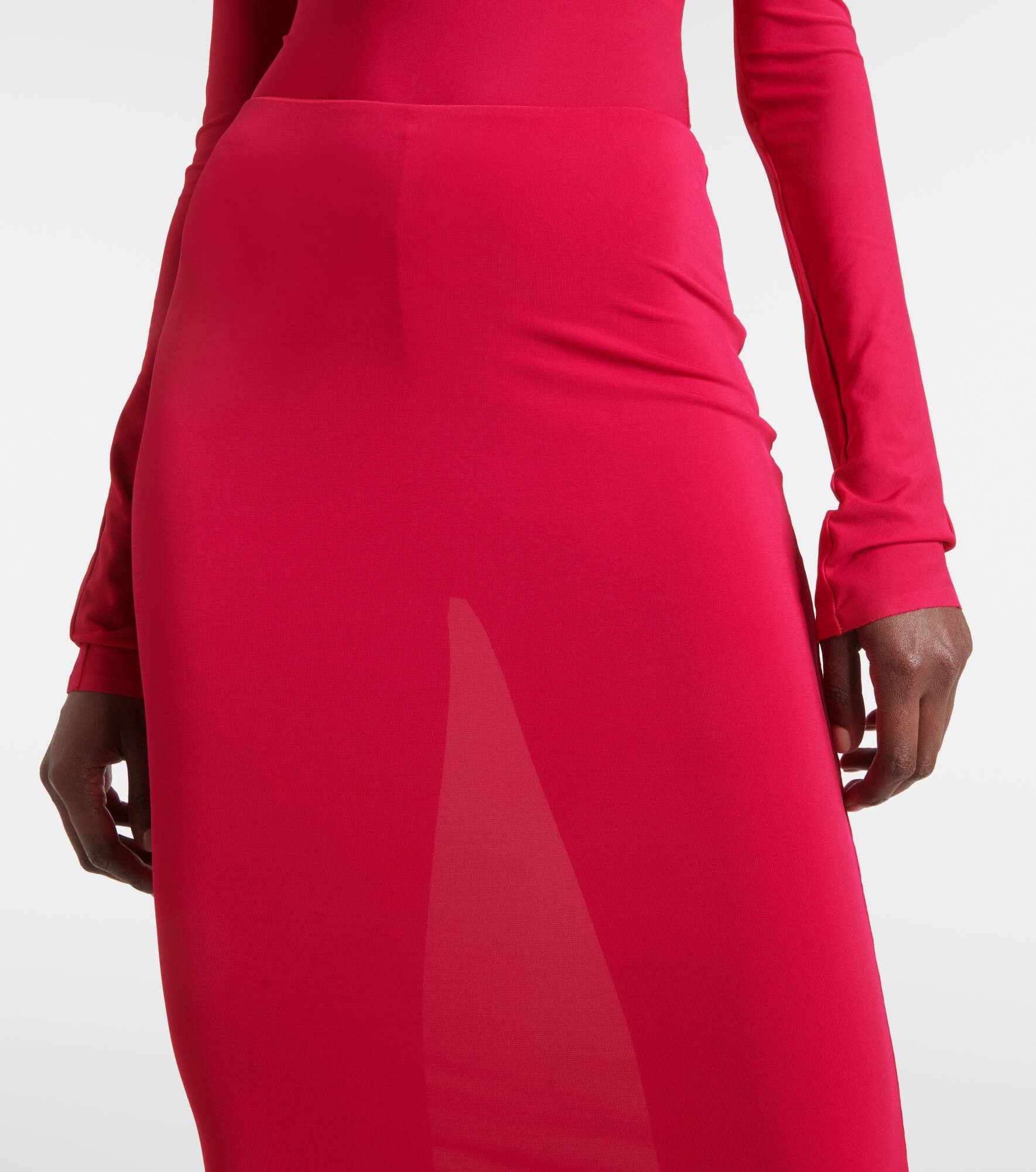 High-rise jersey skirt pants - 4