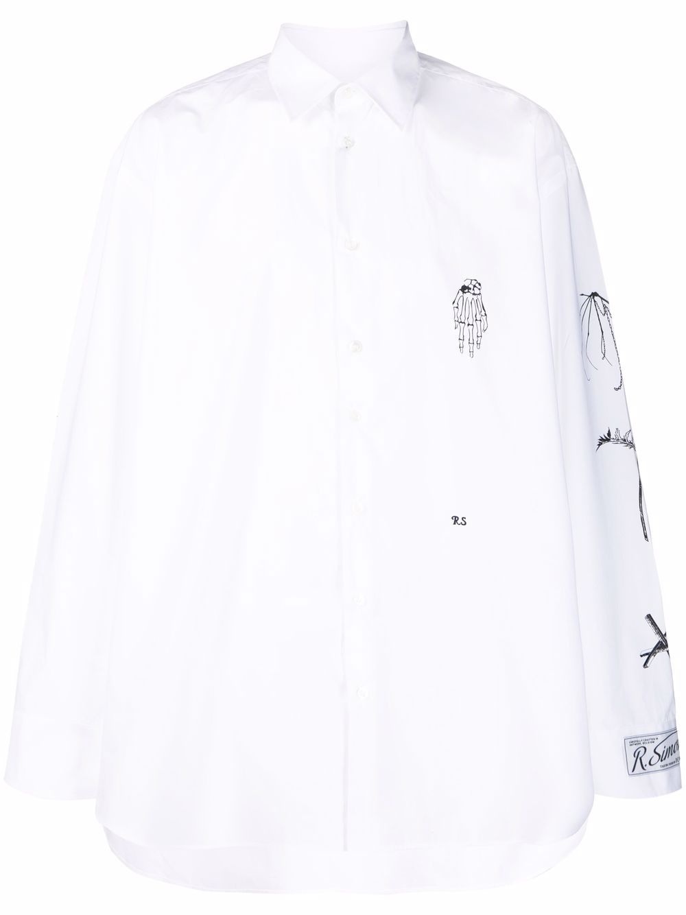 embroidered-motif shirt - 1