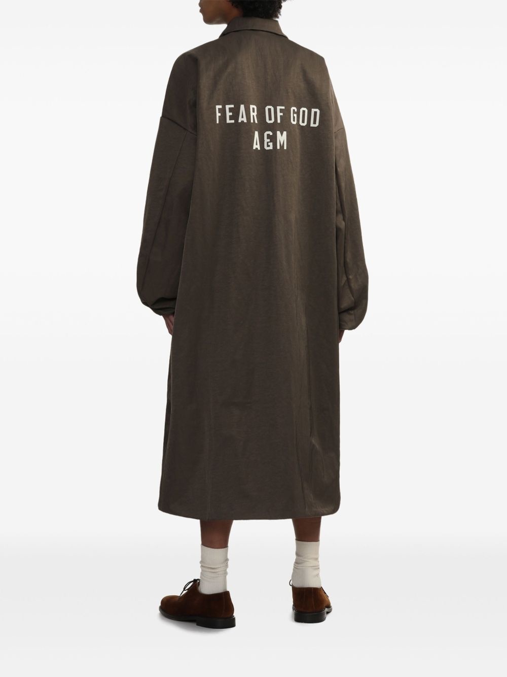 logo-print coat - 4