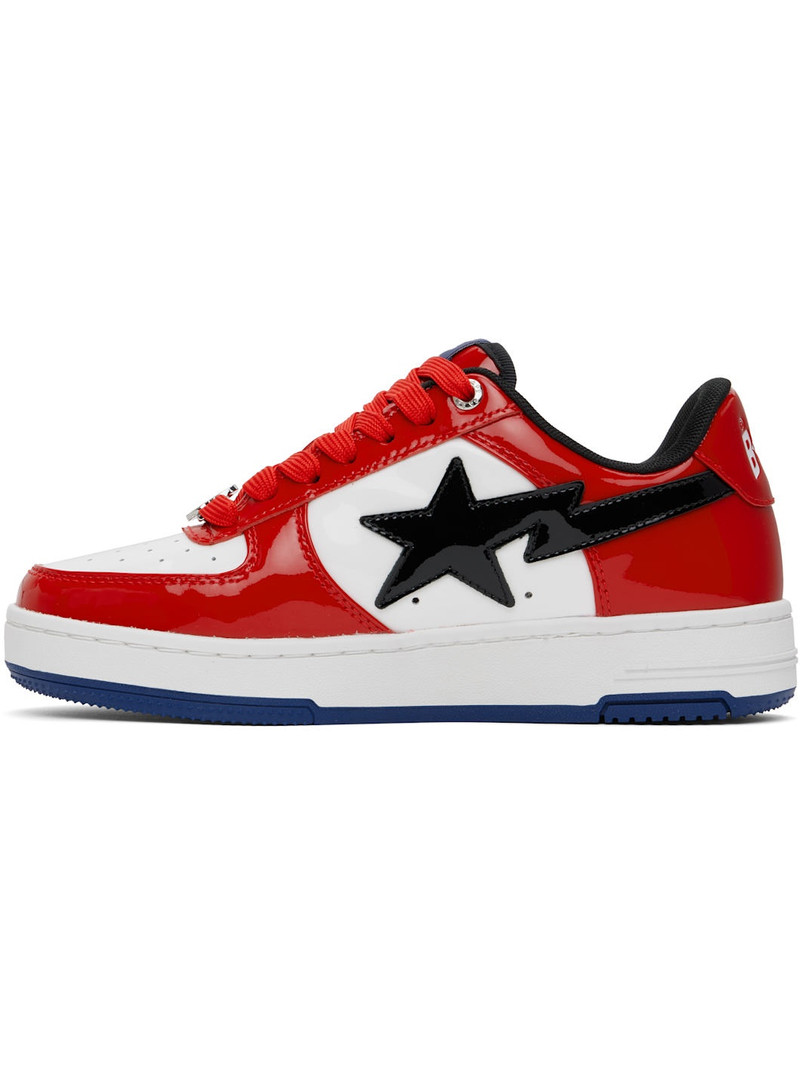 A BATHING APE® Red & White 'BAPE' STA # 1 Sneakers outlook