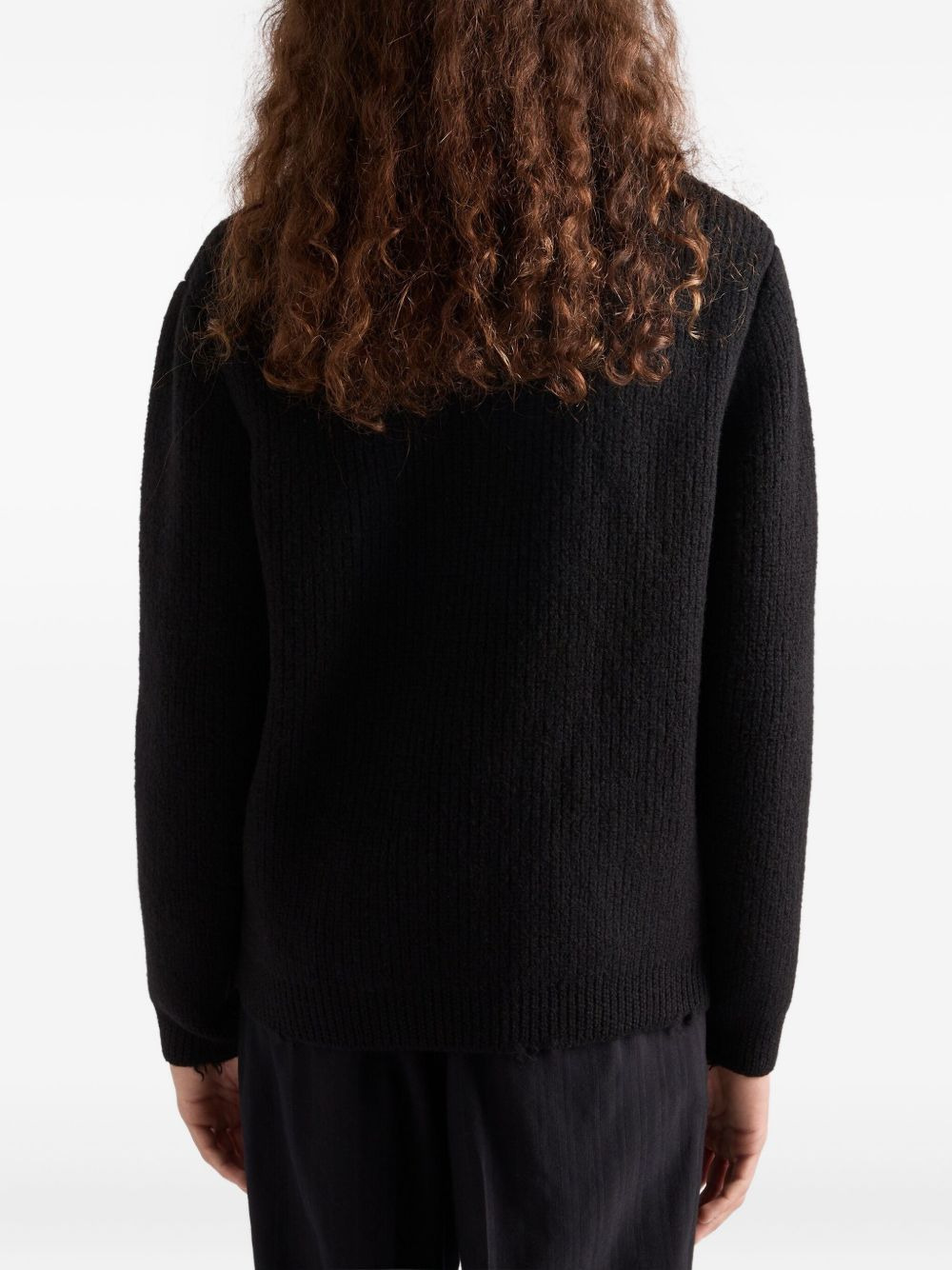 pendant wool crew-neck sweater - 3