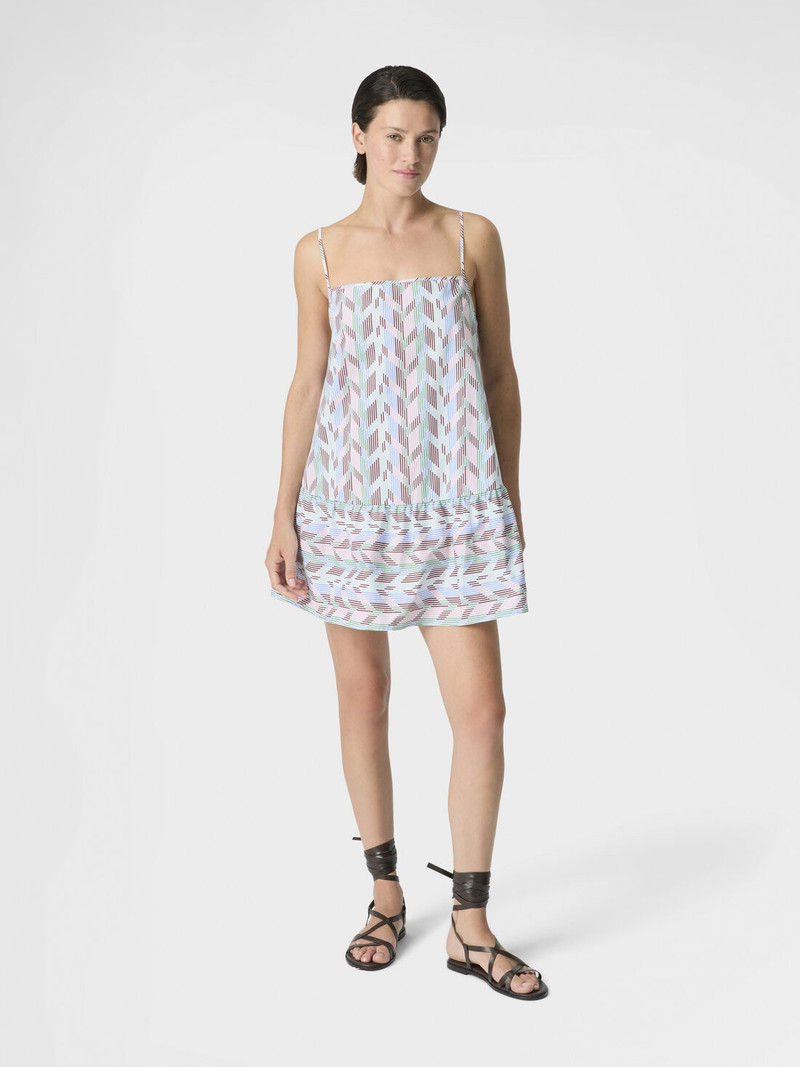 Missoni Wide mini cover-up dress in printed cotton poplin outlook