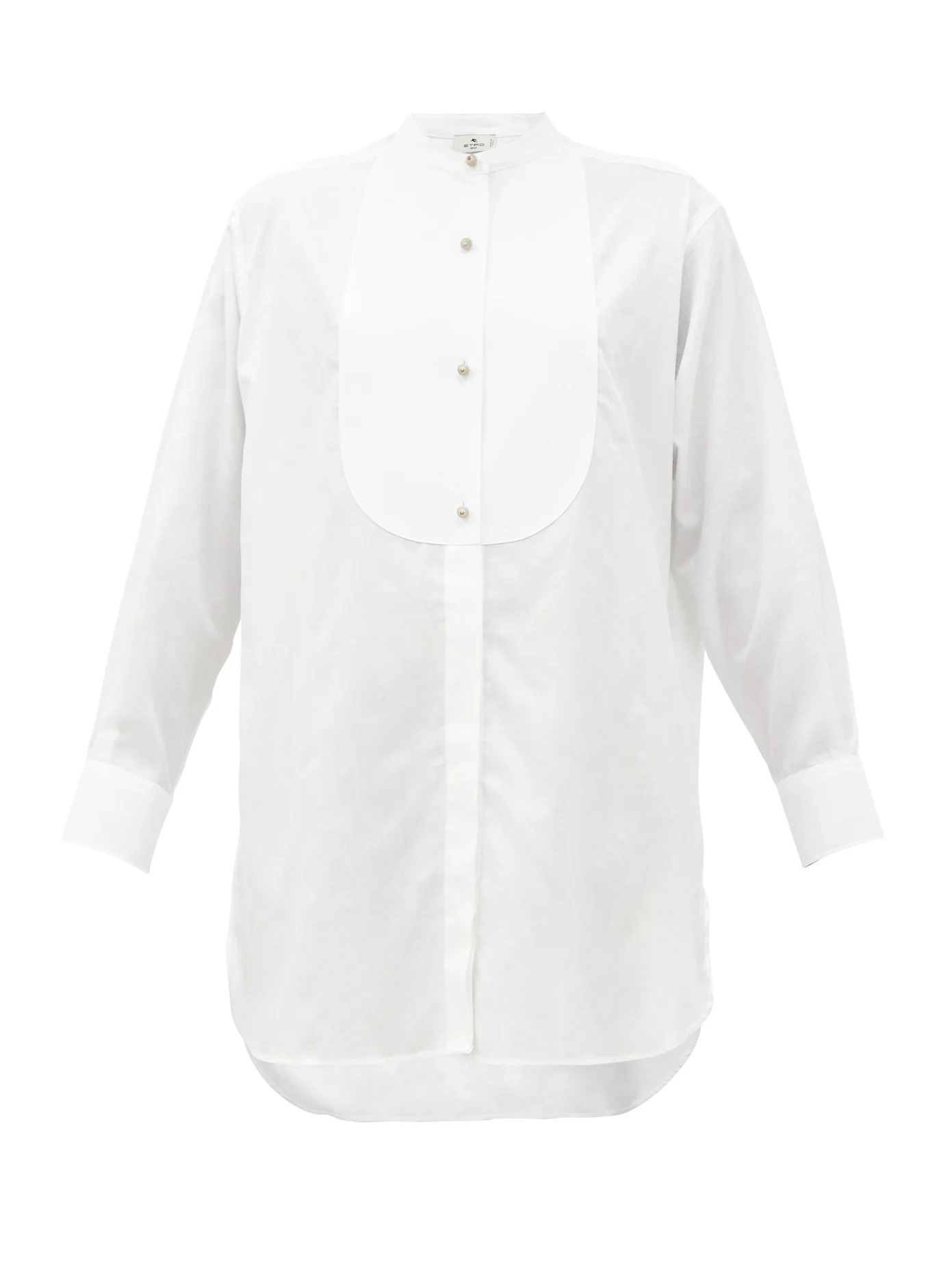 Andravida bib-front cotton-poplin shirt - 1