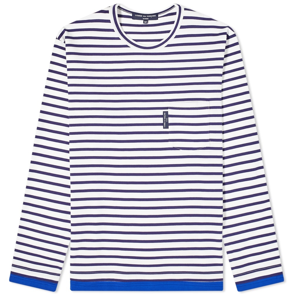 Comme Des Garcons Homme Long Sleeve Stripe Tee - 1